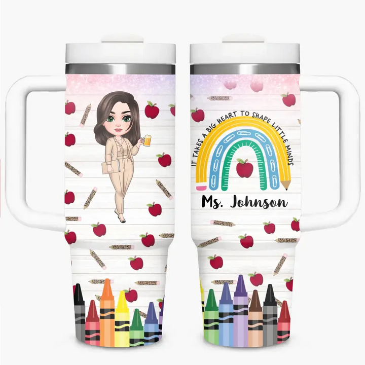 Teacher Life - Personalized Custom Tumbler With Handle - Teacher's Day, Appreciation Gift For Teacher