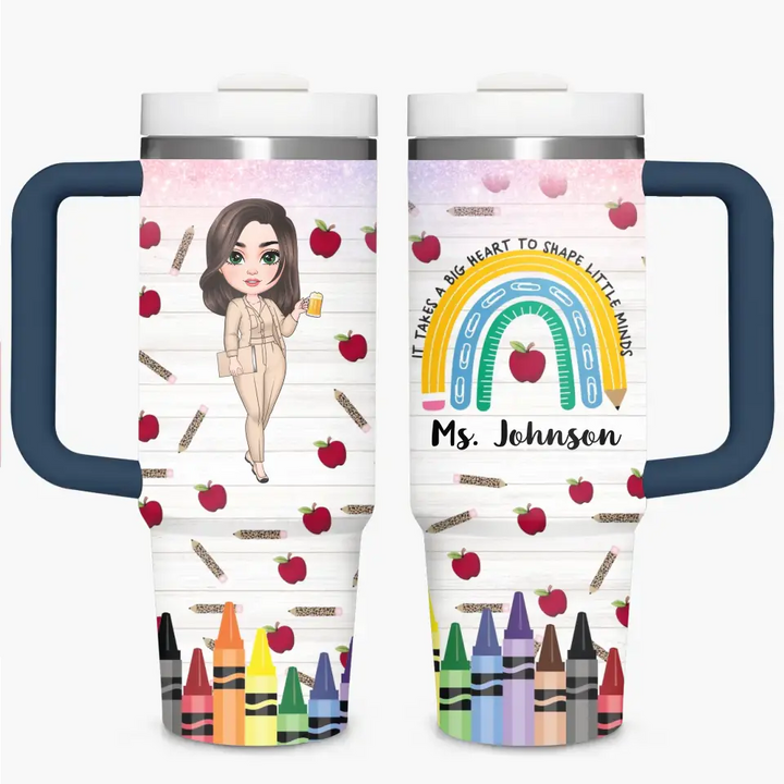 Teacher Life - Personalized Custom Tumbler With Handle - Teacher's Day, Appreciation Gift For Teacher