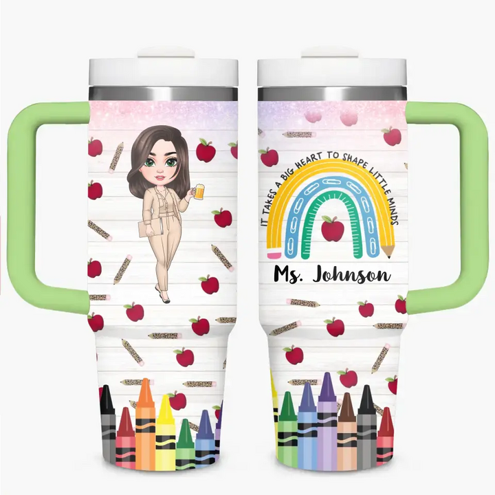 Teacher Life - Personalized Custom Tumbler With Handle - Teacher's Day, Appreciation Gift For Teacher