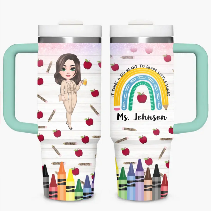 Teacher Life - Personalized Custom Tumbler With Handle - Teacher's Day, Appreciation Gift For Teacher