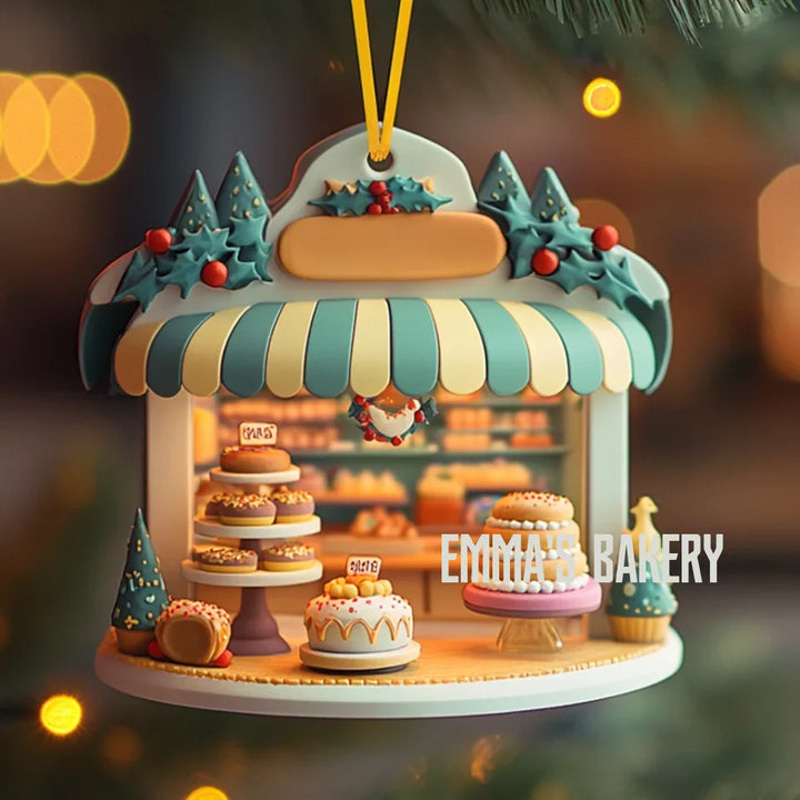 mk_Frosty Fiction Front - Personalized Mica Ornament - Gift For Bookish Lovers