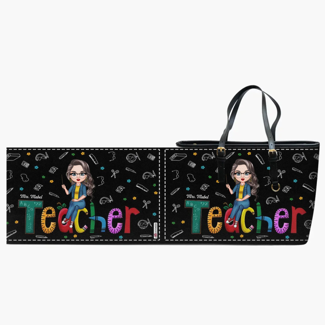 Personalized Leather Bucket Bag - Birthday, Teacher's Day Gift For Teacher - A Teacher ARND005