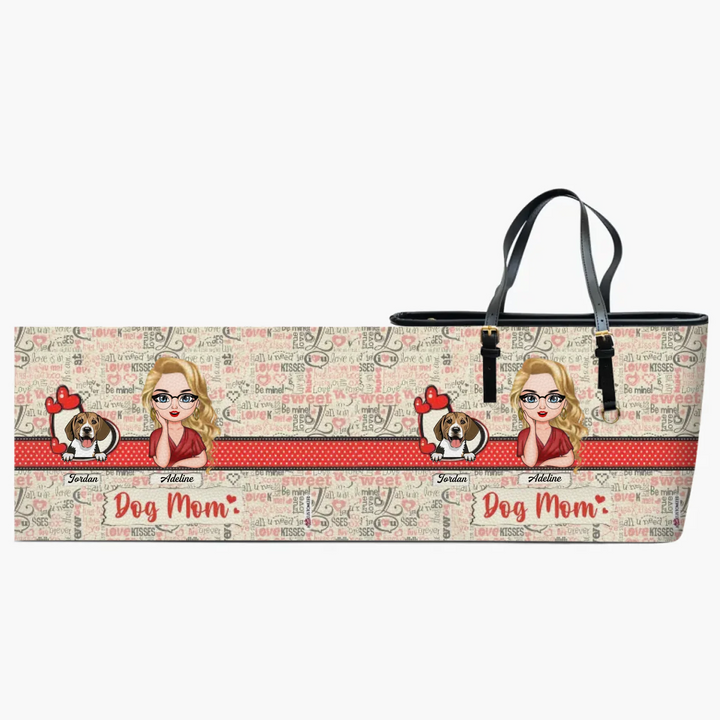Personalized Leather Bucket Bag - Gift For Dog Lover - Dog Mom ARND005
