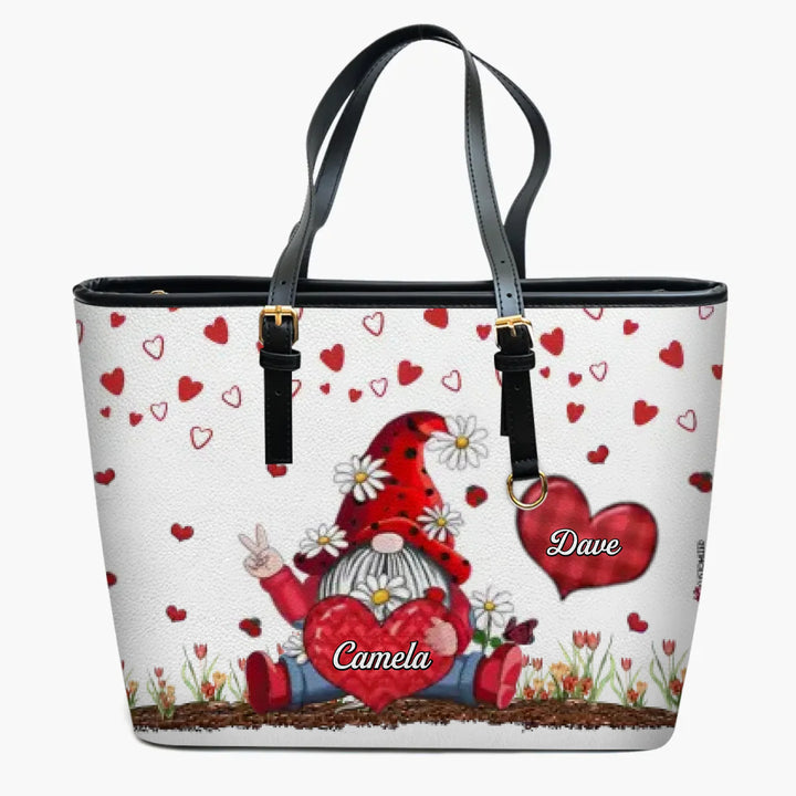 Personalized Leather Bucket Bag - Gift For Mom & Grandma - Grandma's Sweethearts ARND018