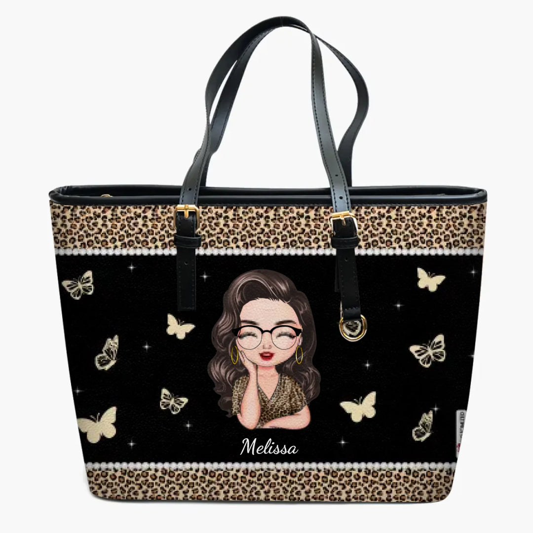 Personalized Leather Bucket Bag - Gift For Grandma - Blessed To Be Called Grandma ARND037