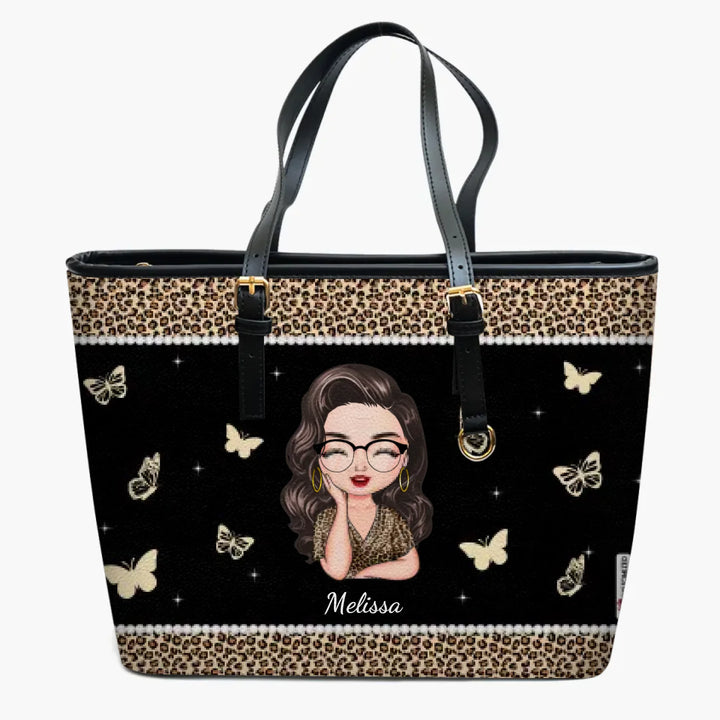 Personalized Leather Bucket Bag - Gift For Grandma - Blessed To Be Called Grandma ARND037