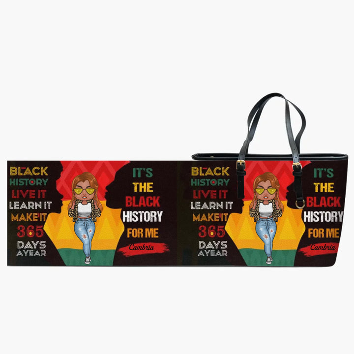 Personalized Leather Bucket Bag - Gift For Black Woman - Black History Month ARND0014