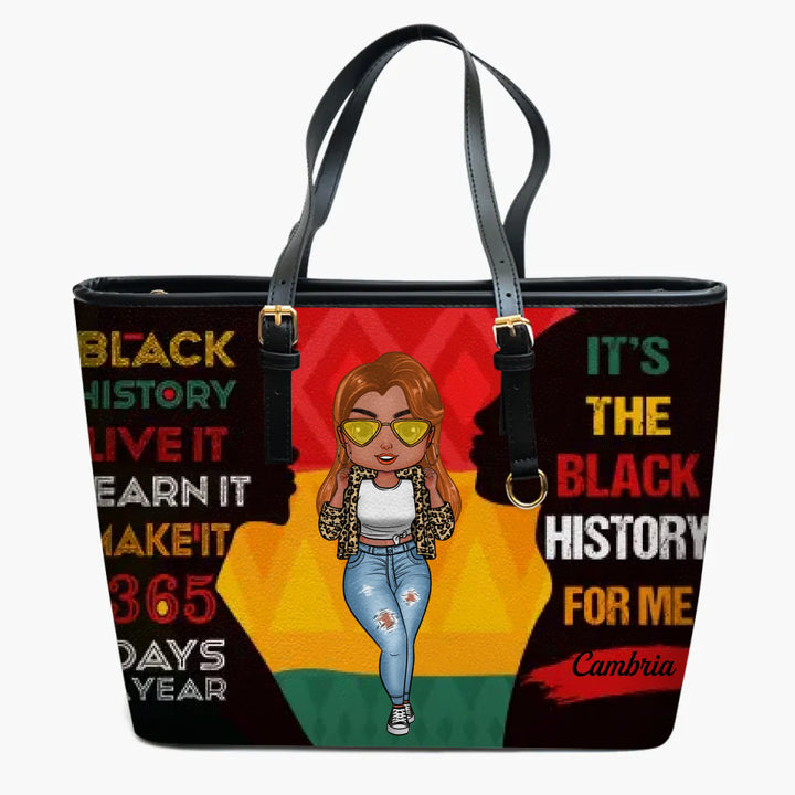 Personalized Leather Bucket Bag - Gift For Black Woman - Black History Month ARND0014
