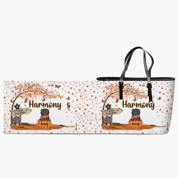 Personalized Leather Bucket Bag - Gift For Cat Lover - It's The Most Wonderful Time Of The Year