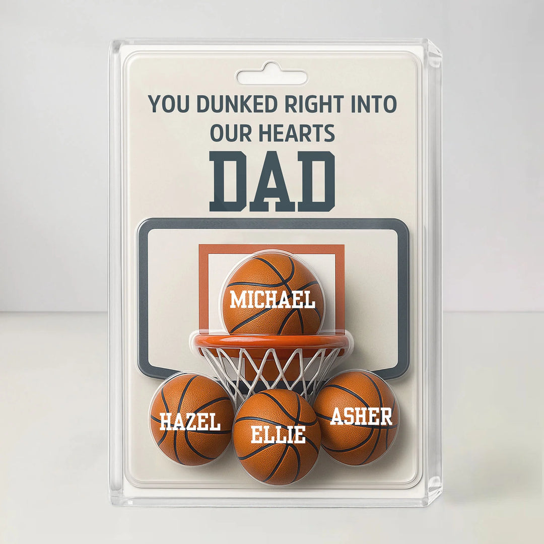 Basketball Dad - Acrylic Block Plaque - Father's Day Gift for Dad, Family Member