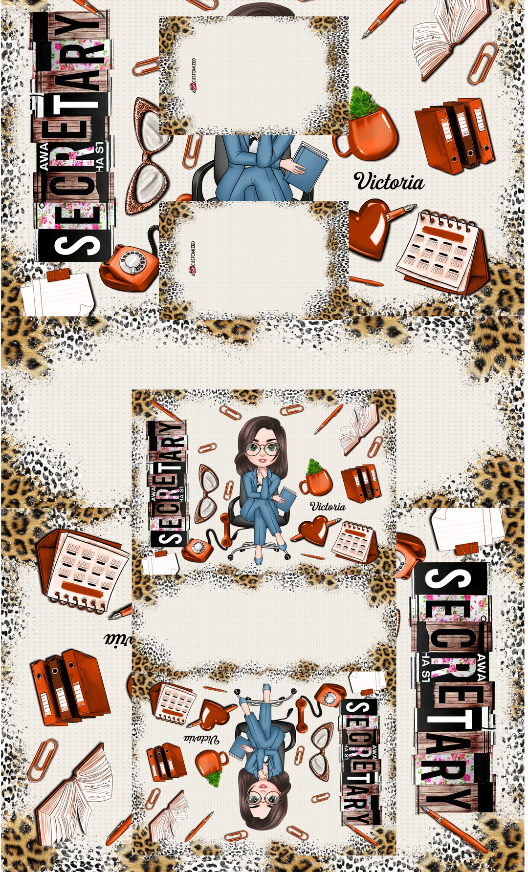 Secretary Life - Personalized Custom Leather Bag - Gift For Secretary, School Secretary, Office Woman