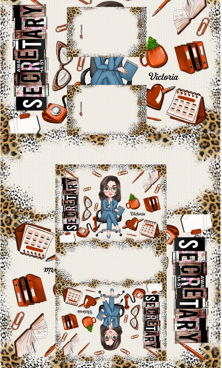 Secretary Life - Personalized Custom Leather Bag - Gift For Secretary, School Secretary, Office Woman