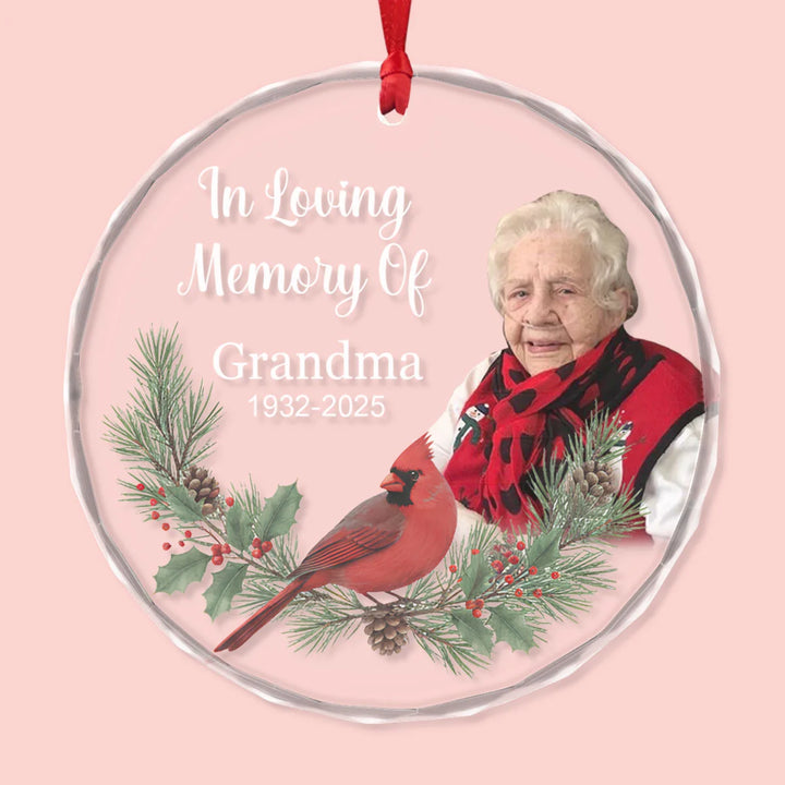 Always With Us - Circle Glass Ornament - Christmas Gift For Family Members AGCNL007