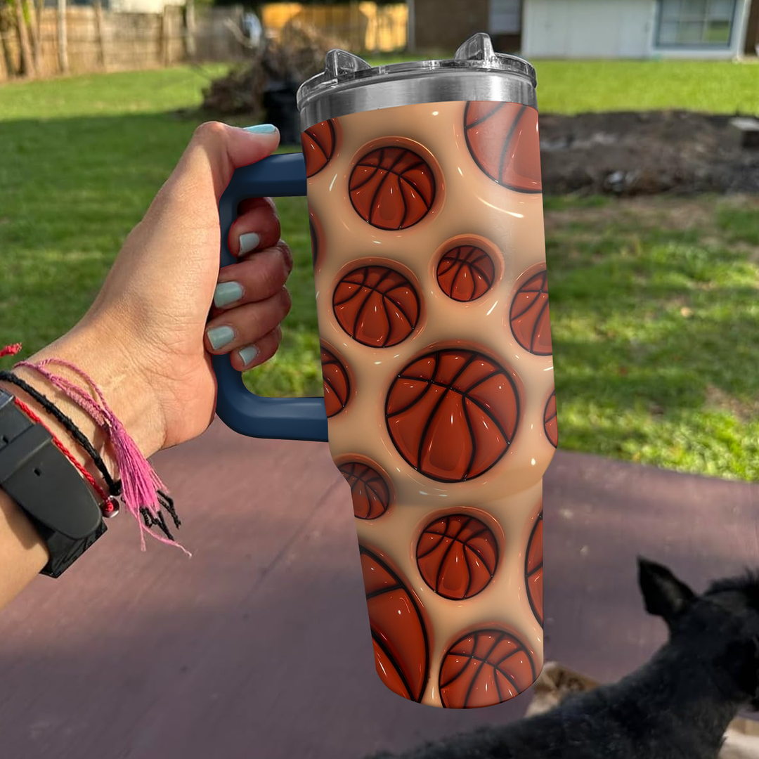 Puffy Basketball - Tumbler With Handle - NCU0DK004