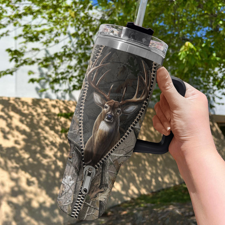 Live Laugh Love If That Doesn't Work Load Aim Fire - Tumbler With Handle - Gift For Hunting Lovers - NCU0DV003