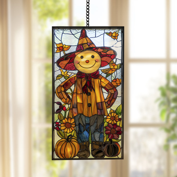 Autumn Sunset Scarecrow - Window Hanging Suncatcher NCU0PD104