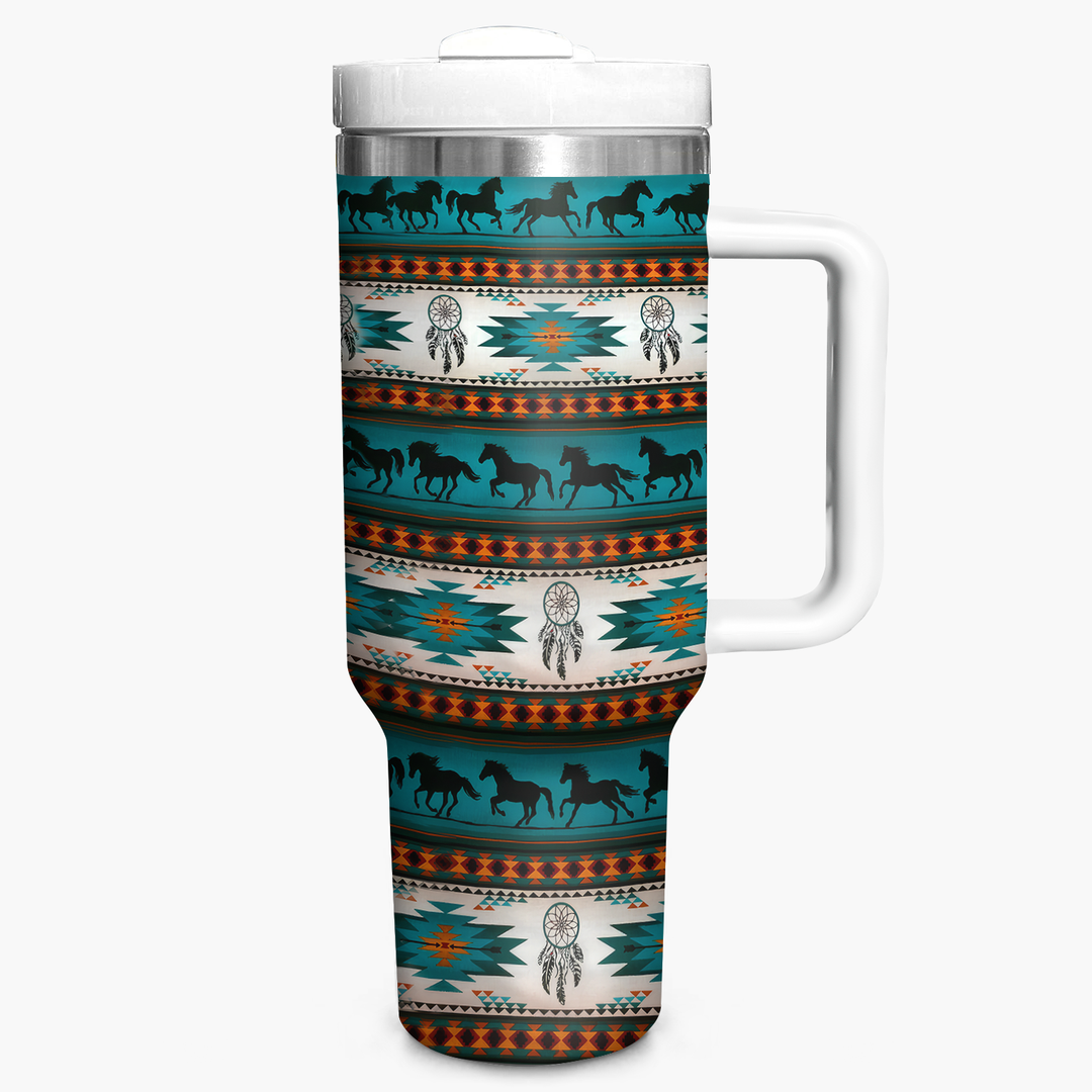 Native Horse - Tumbler With Handle - Gift For Horse Lovers - NCU0TT001