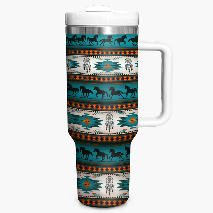 Native Horse - Tumbler With Handle - Gift For Horse Lovers - NCU0TT001