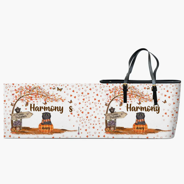 Personalized Leather Bucket Bag - Gift For Cat Lover - It's The Most Wonderful Time Of The Year