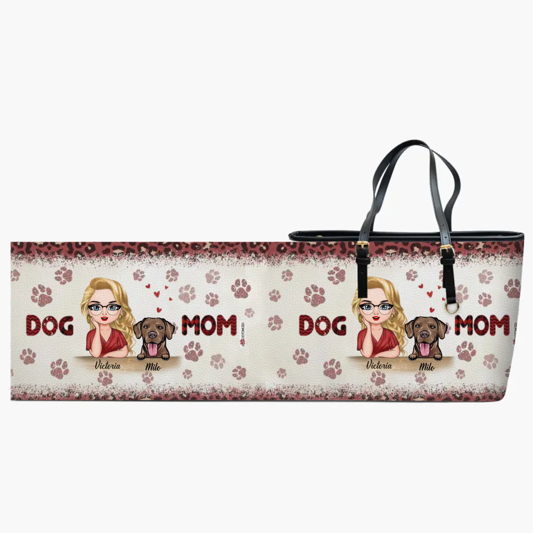 Personalized Leather Bucket Bag - Gift For Dog Lover - Dog Mom ARND005
