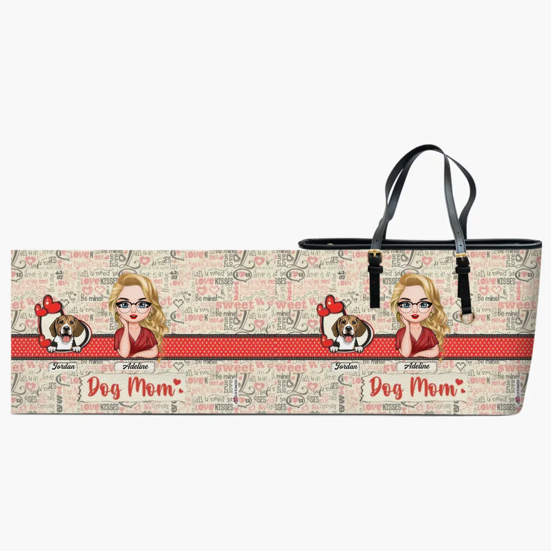 Personalized Leather Bucket Bag - Gift For Dog Lover - Dog Mom ARND005