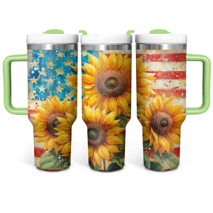 Rustic Sunflowers - Tumbler with Handle - NCU0DK025