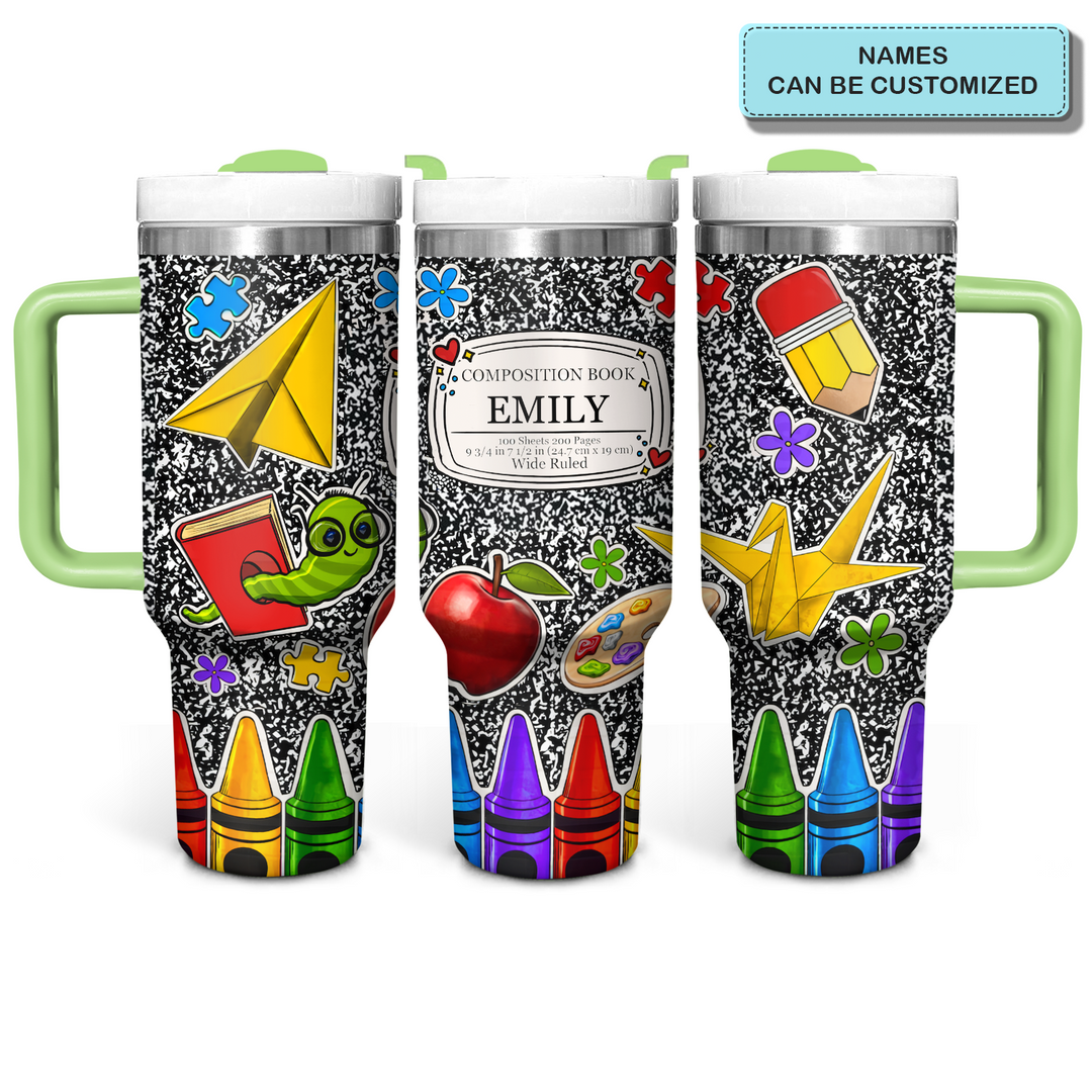 A Great Teacher - Personalized Tumbler With Handle - Gift For Teacher - NCU0DK033