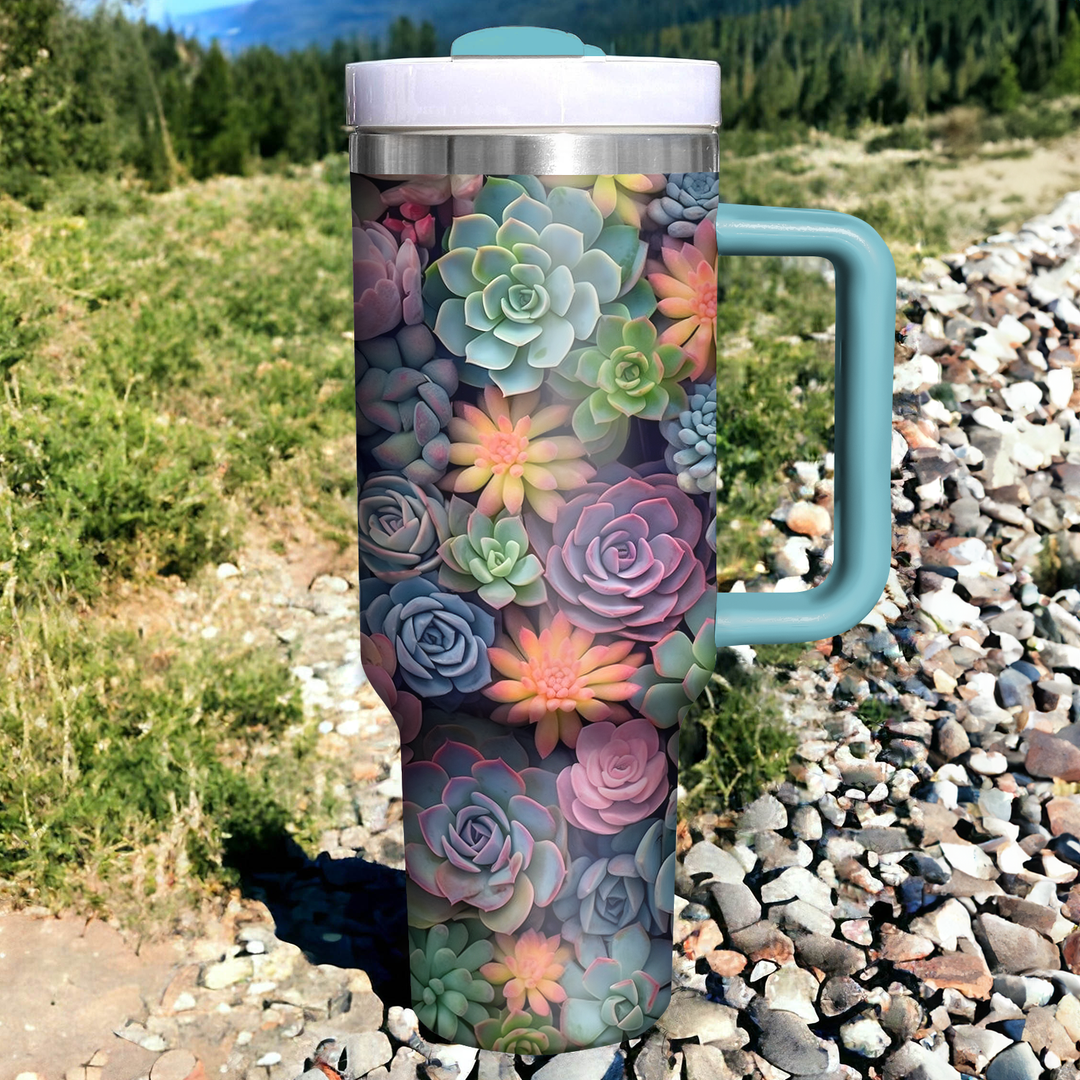 Succulent Plant - Tumbler With Handle - NCU0DK003