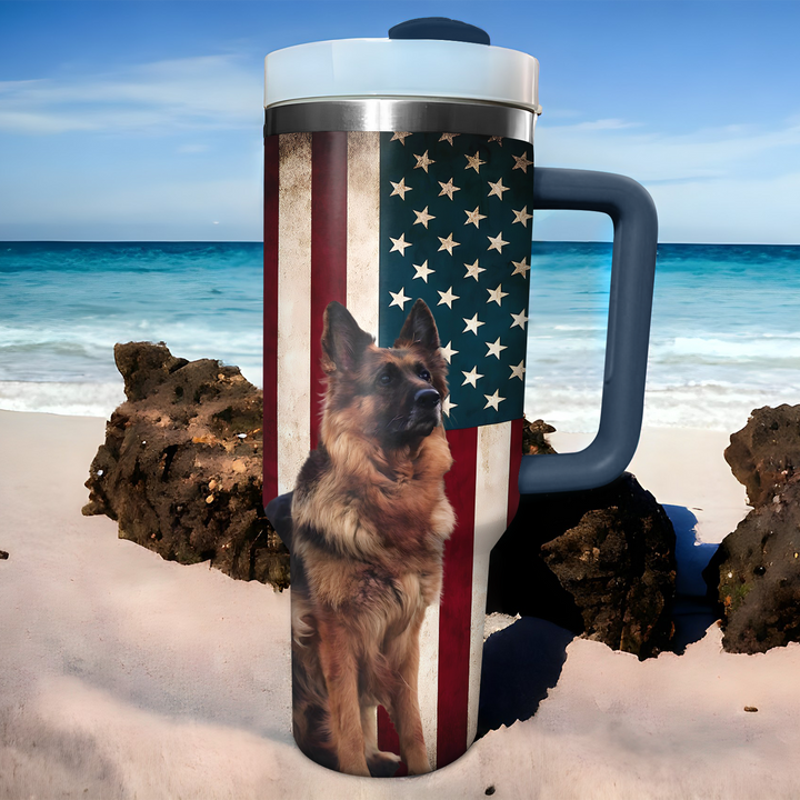 American Shepherd - Tumbler With Handle - Gift For German Shepherd Lovers - NCU0DV001