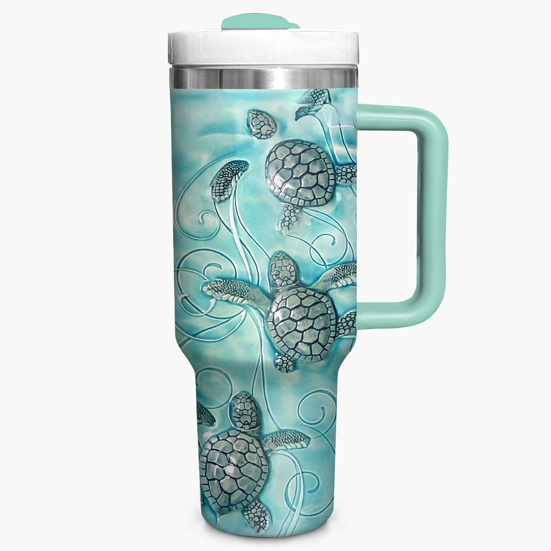 Turtle in Ocean - Tumbler With Handle NCU0PT006