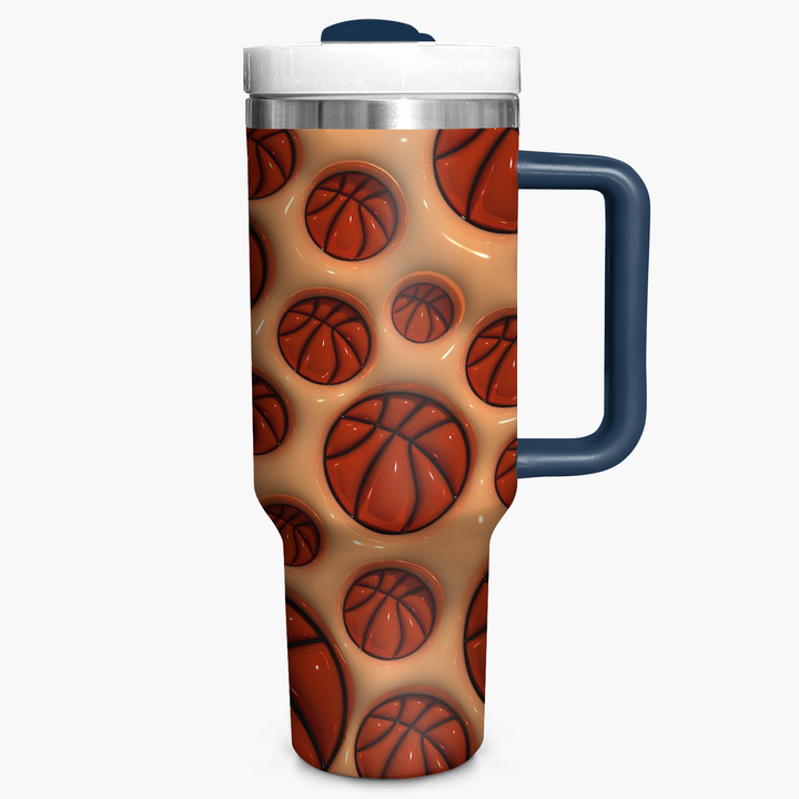 Puffy Basketball - Tumbler With Handle - NCU0DK004
