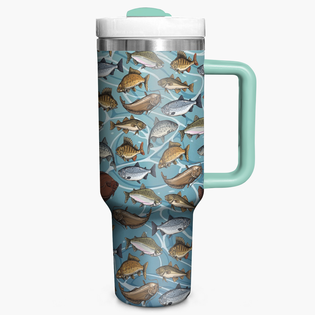 Vibrant Fishing - Tumbler With Handle - NCU0DK006
