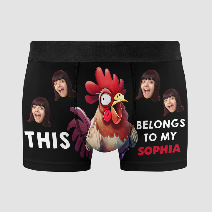 It Belongs To Her - Personalized Custom Men's Boxer Briefs - Gift For Couple, Boyfriend, Husband