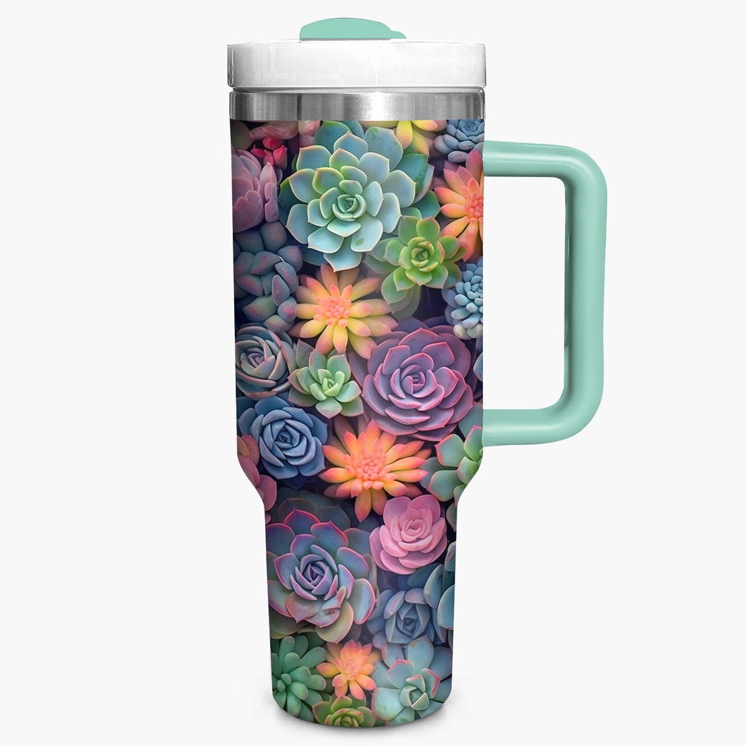 Succulent Plant - Tumbler With Handle - NCU0DK003