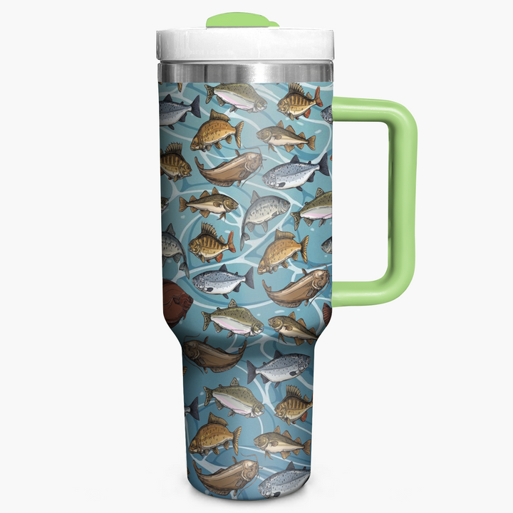 Vibrant Fishing - Tumbler With Handle - NCU0DK006
