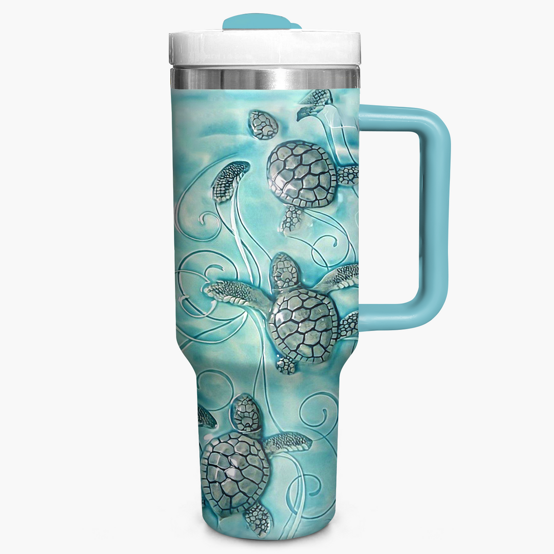 Turtle in Ocean - Tumbler With Handle NCU0PT006