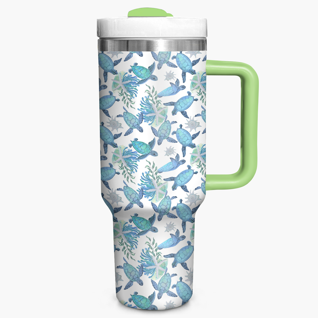 Baby Turtles - Tumbler With Handle - Gift For Turtle Lovers - NCU0DV004
