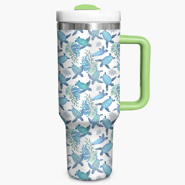 Baby Turtles - Tumbler With Handle - Gift For Turtle Lovers - NCU0DV004