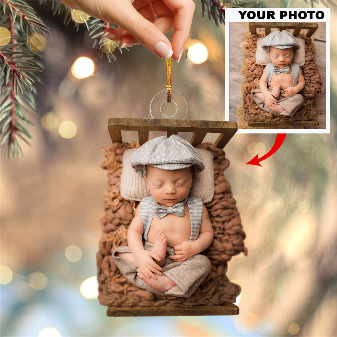 Angel Of My Heart - Personalized Photo Mica Ornament - Christmas Gift For Family Members