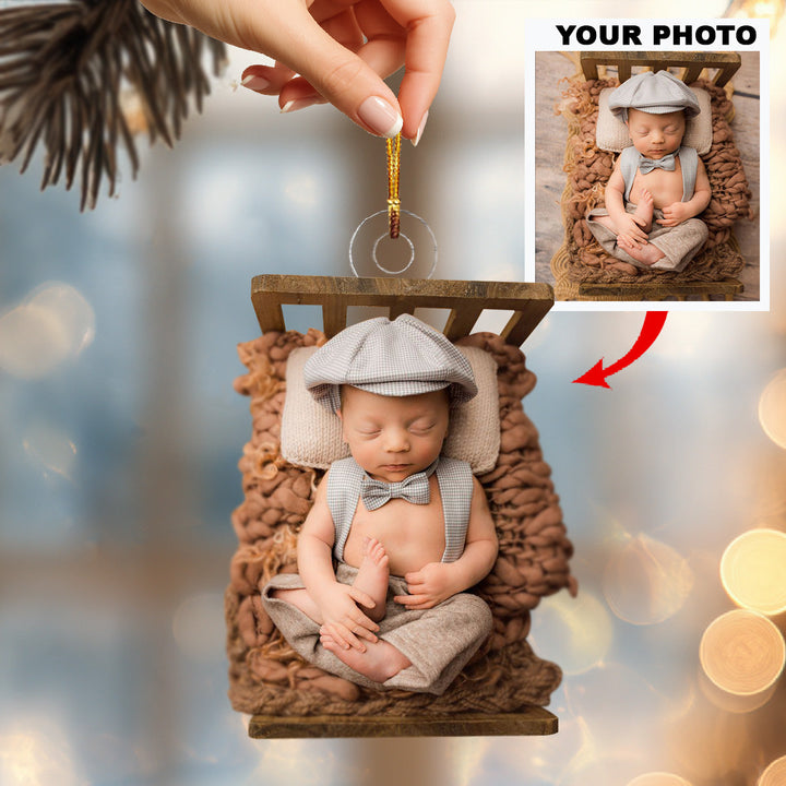 Angel Of My Heart - Personalized Photo Mica Ornament - Christmas Gift For Family Members