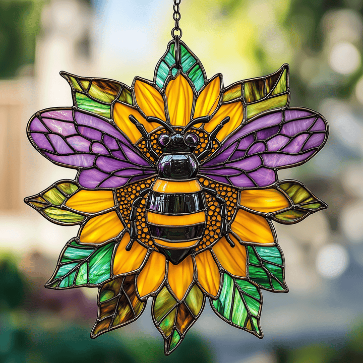 Bee Floral Hive - Window Hanging Suncatcher NCU0TH035