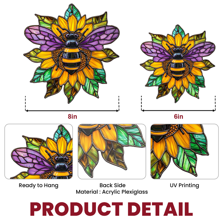 Bee Floral Hive - Window Hanging Suncatcher NCU0TH035