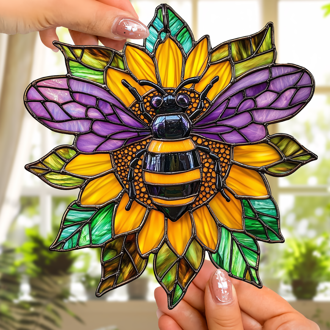 Bee Floral Hive - Window Hanging Suncatcher NCU0TH035