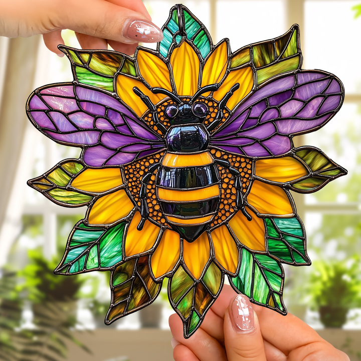 Bee Floral Hive - Window Hanging Suncatcher NCU0TH035