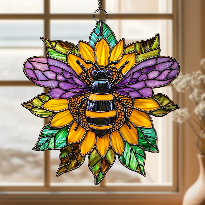 Bee Floral Hive - Window Hanging Suncatcher NCU0TH035