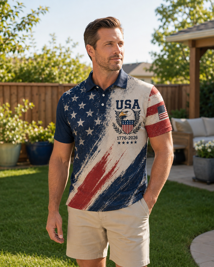 Patriotic Eagle 250 Years Polo Shirt NCU0PDT07