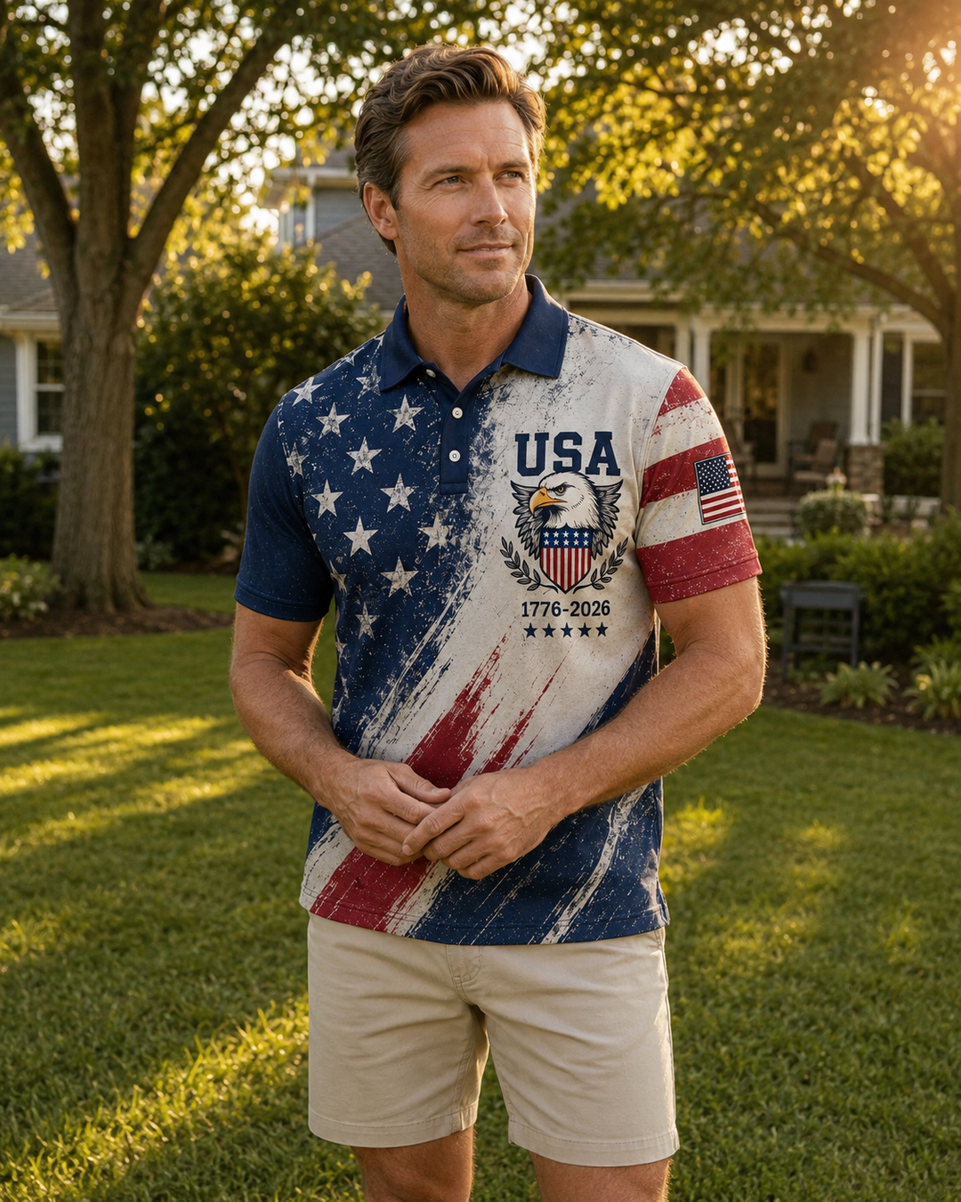 Patriotic Eagle 250 Years Polo Shirt NCU0PDT07