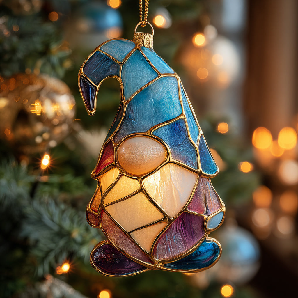 Colorful Glow Gnome Mica Ornament NCU0HT067