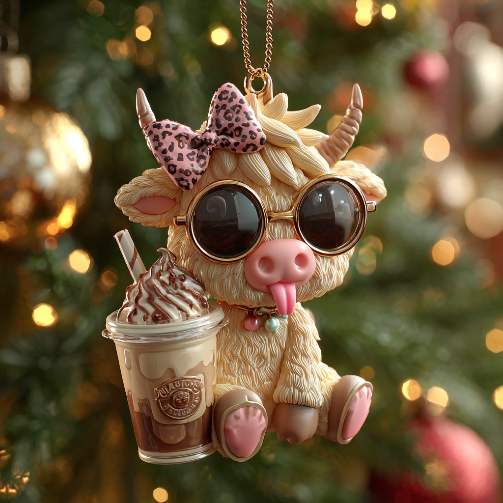 Cool Cow Latte Mica Ornament NCU0HT117