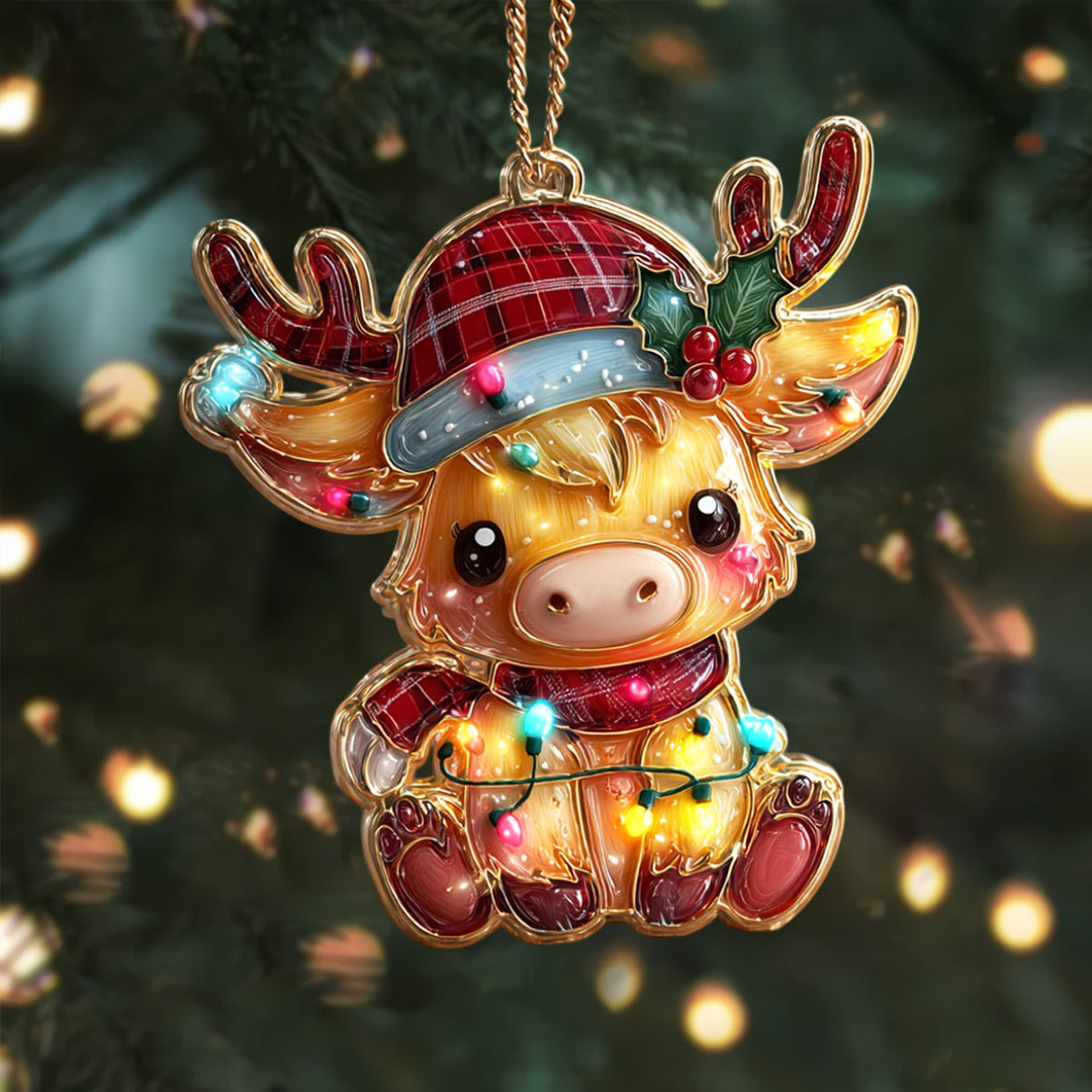Cow Charm Mica Ornament NCU0NL152